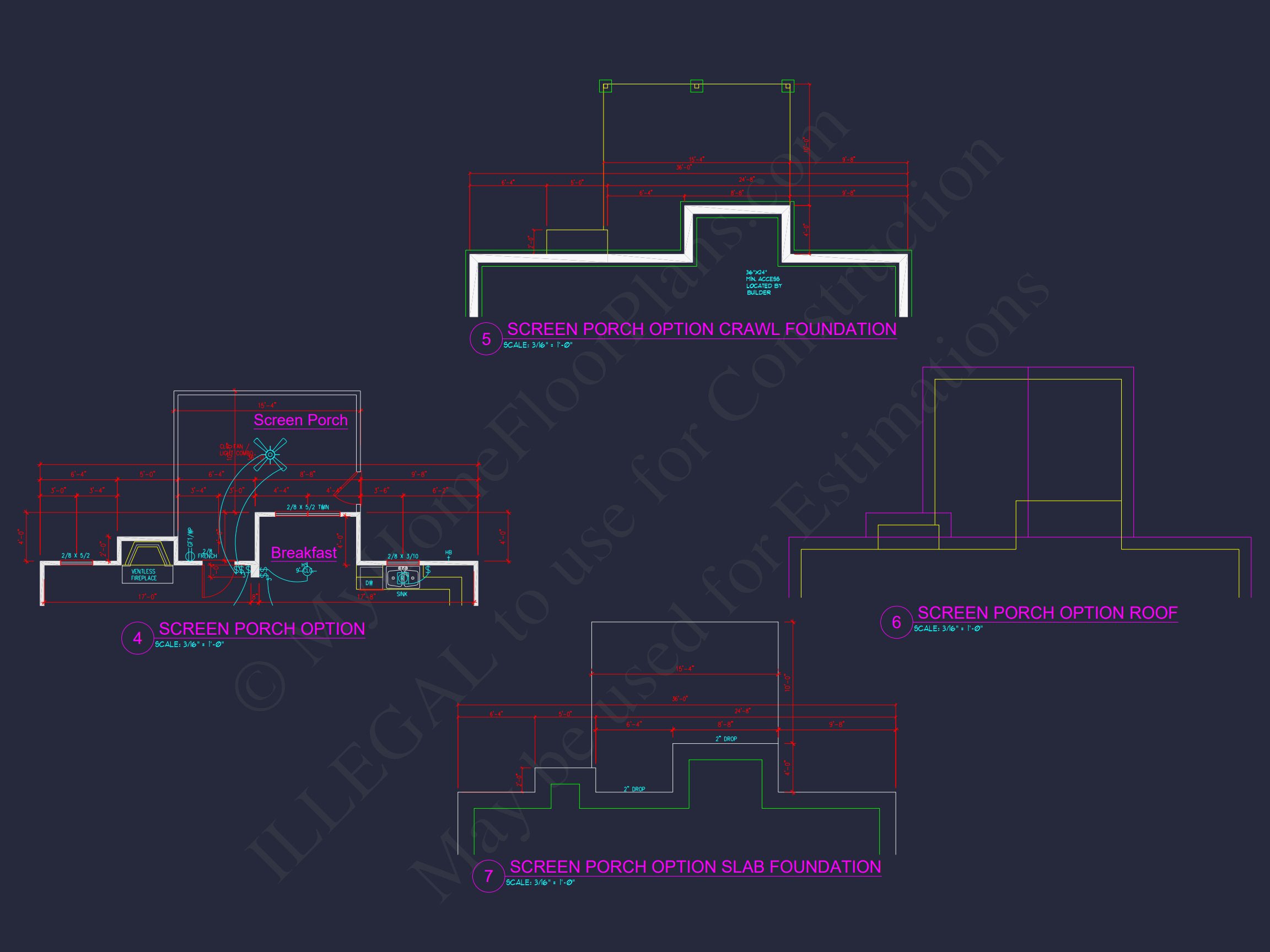 Modern Craftsman house Floor Plan Blueprint for 2.5 Story Designs