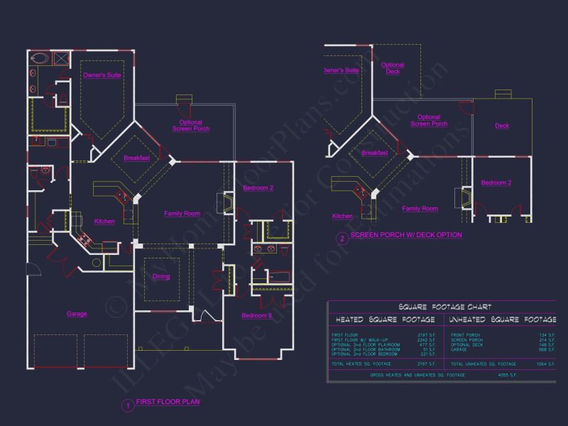 Modern Craftsman house Floor Plan with CAD and Designs