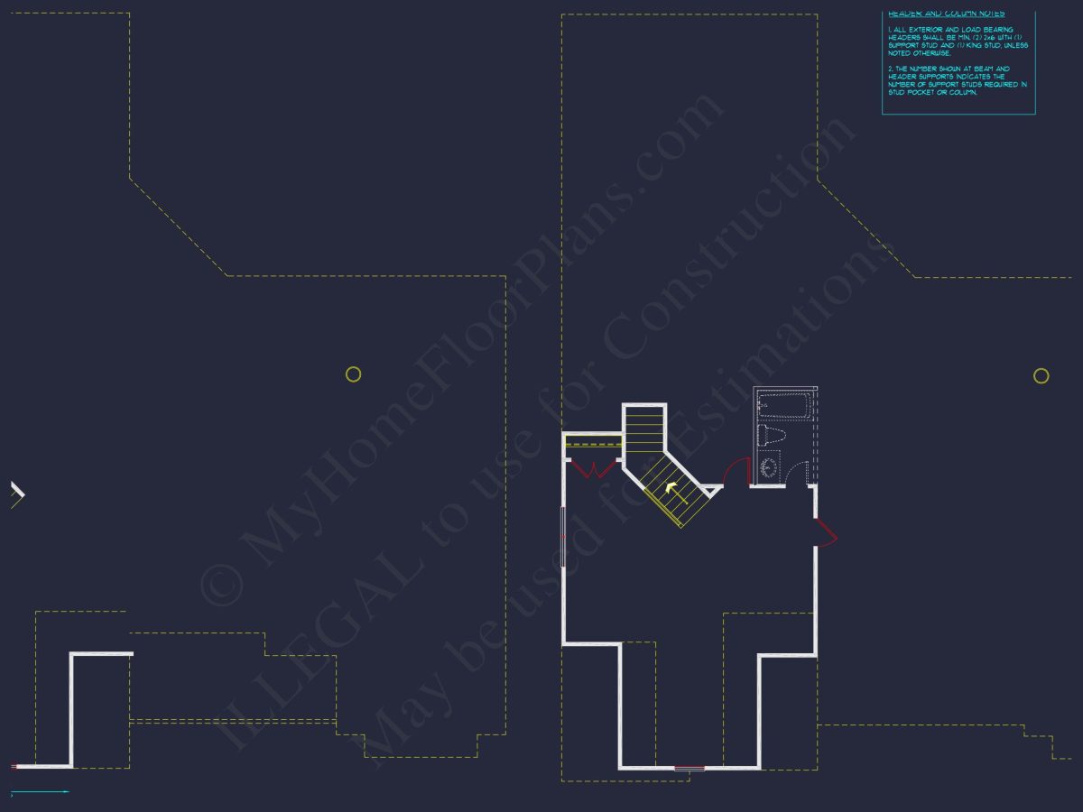 Modern Craftsman house Floor Plan with CAD and Designs