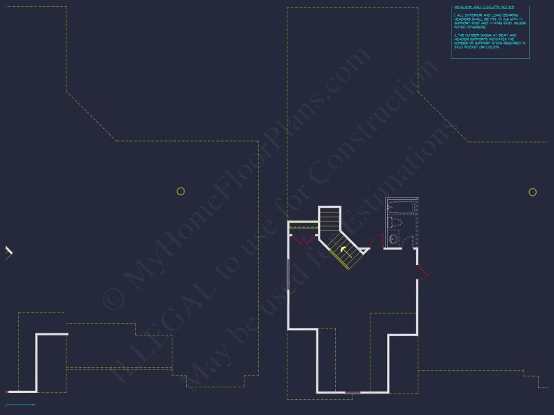 Modern Craftsman house Floor Plan with CAD and Designs