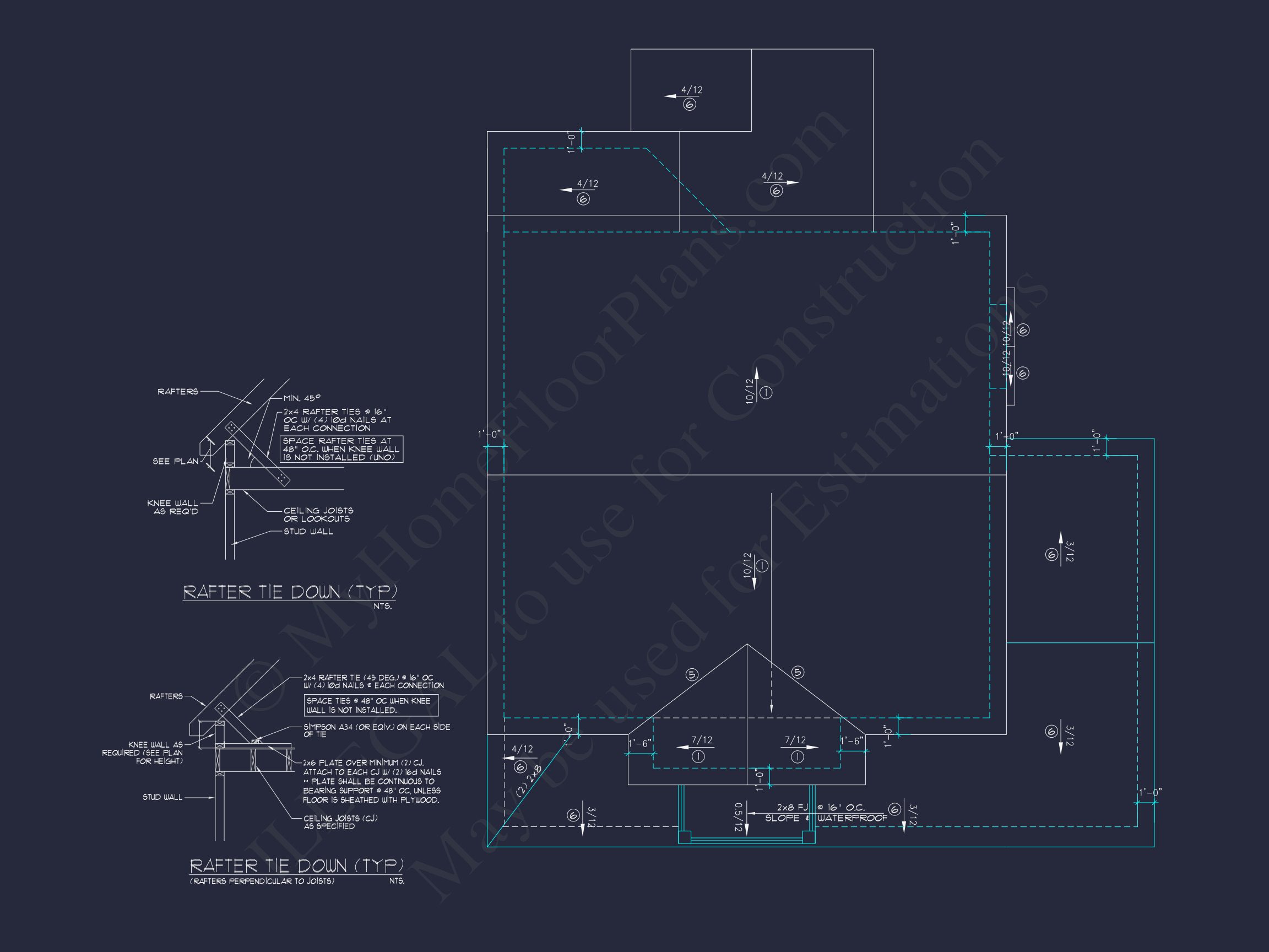 Modern Craftsman house Plan: 2-Story Floor Plan & CAD Designs