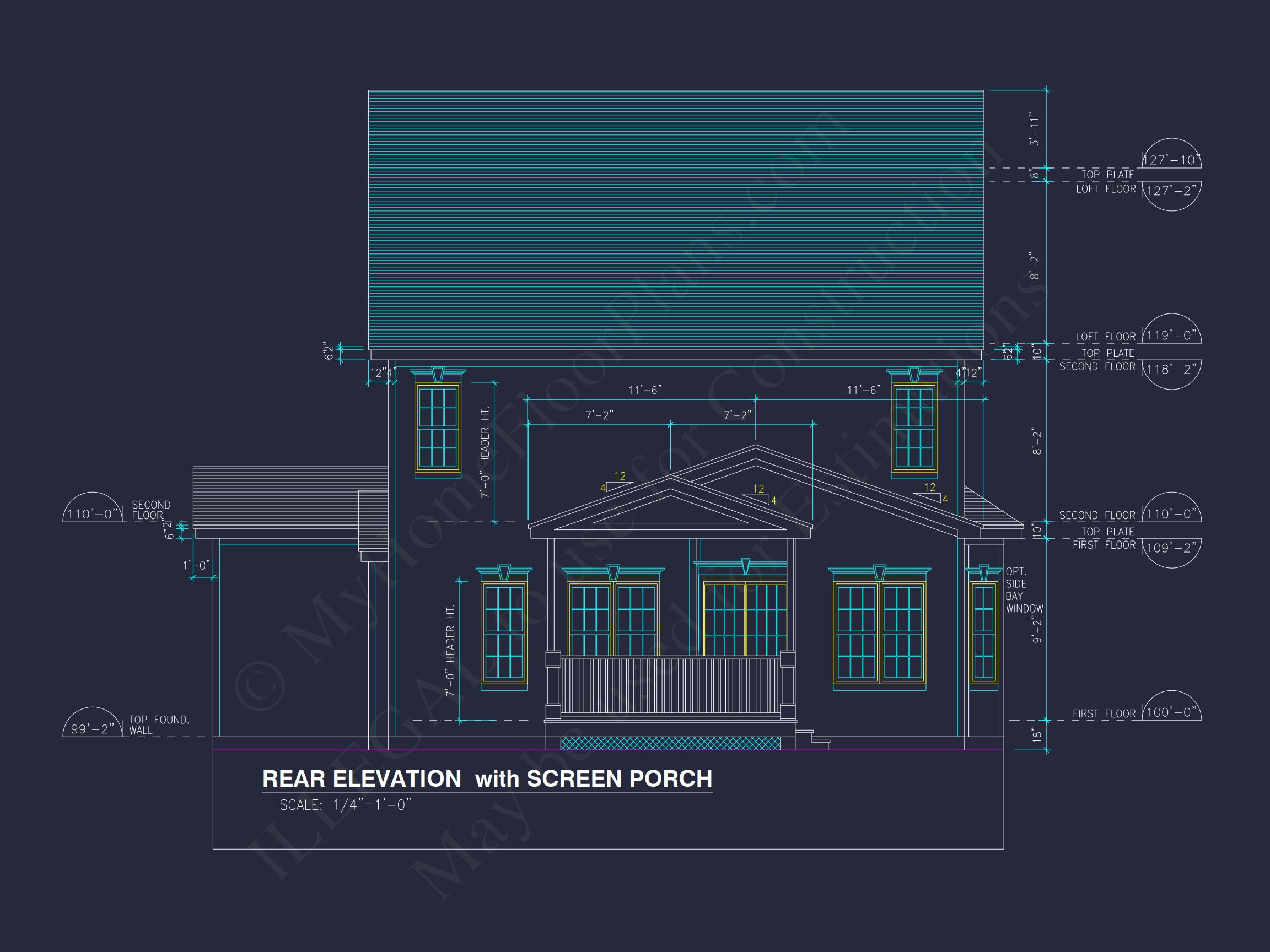 Modern Craftsman house Plan: 2-Story Floor Plan & CAD Designs
