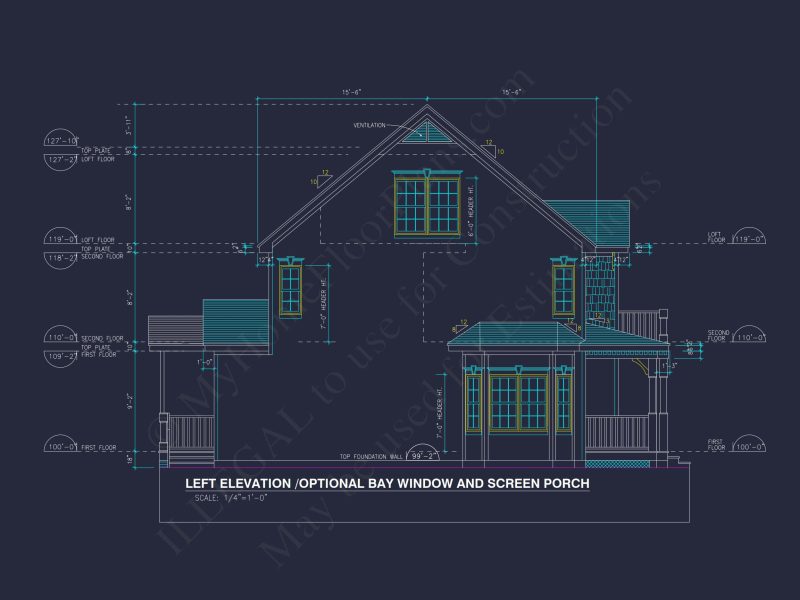 Modern Craftsman house Plan: 2-Story Floor Plan & CAD Designs