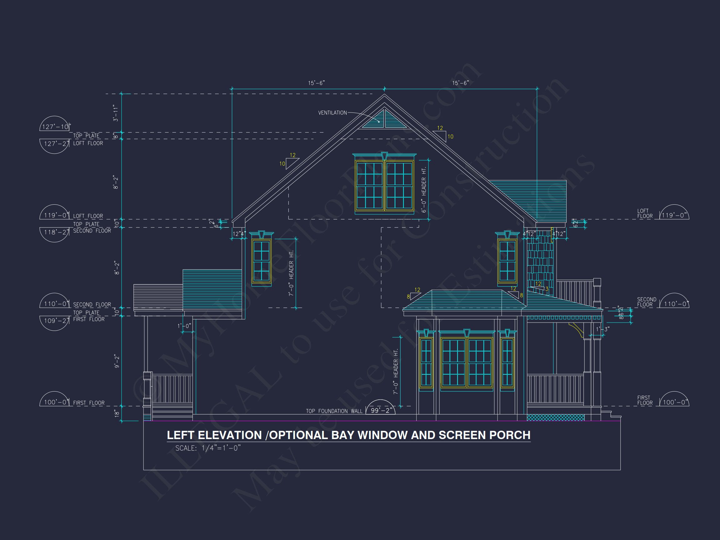 Modern Craftsman house Plan: 2-Story Floor Plan & CAD Designs