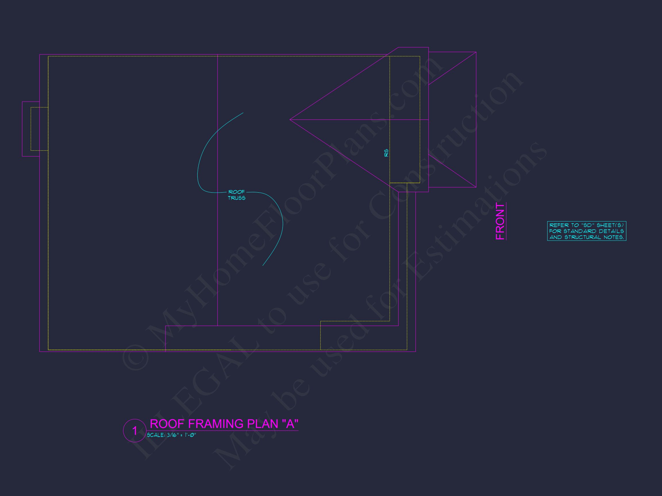Modern Craftsman house Plan - 2-Story Floor Plan with CAD Designs
