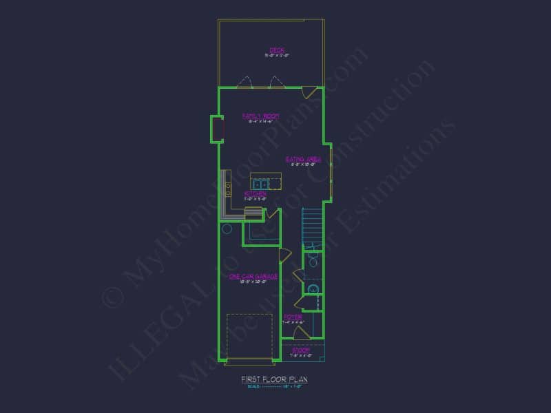 Modern Craftsman house Plan - Architectural CAD Designs