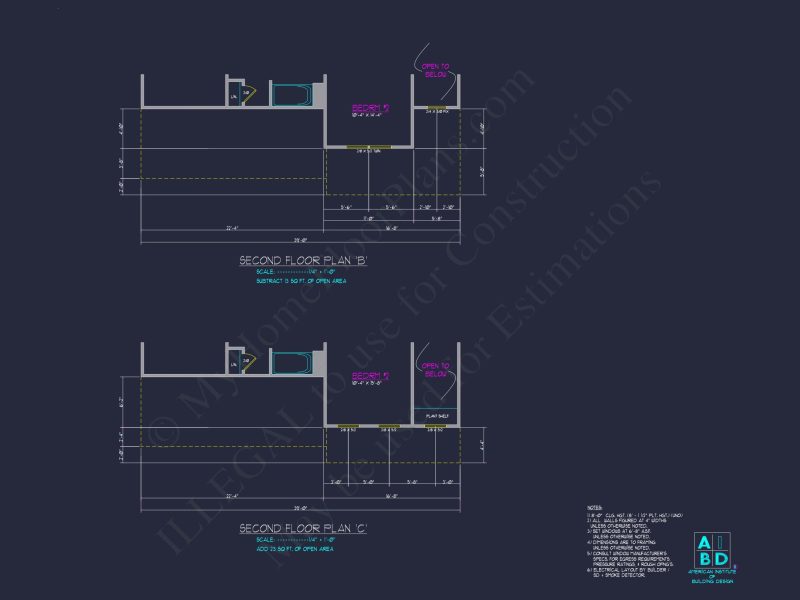 Modern Craftsman house Plan: CAD Blueprint for 2-Story Design