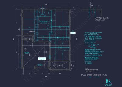 Modern Craftsman house Plan: CAD Blueprint for 2-Story Design
