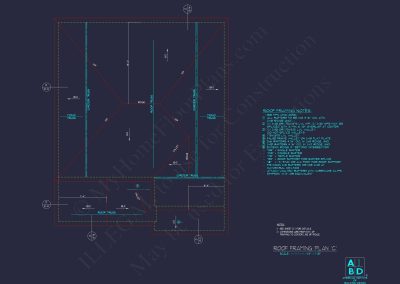 Modern Craftsman house Plan: CAD Blueprint for 2-Story Design
