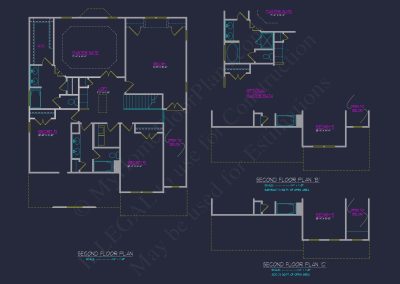 Modern Craftsman house Plan: CAD Blueprint for 2-Story Design