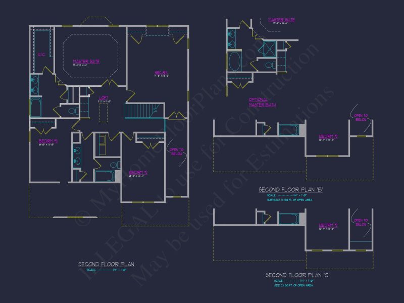 Modern Craftsman house Plan: CAD Blueprint for 2-Story Design