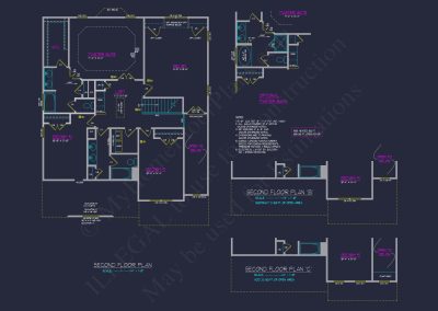 Modern Craftsman house Plan: CAD Blueprint for 2-Story Design