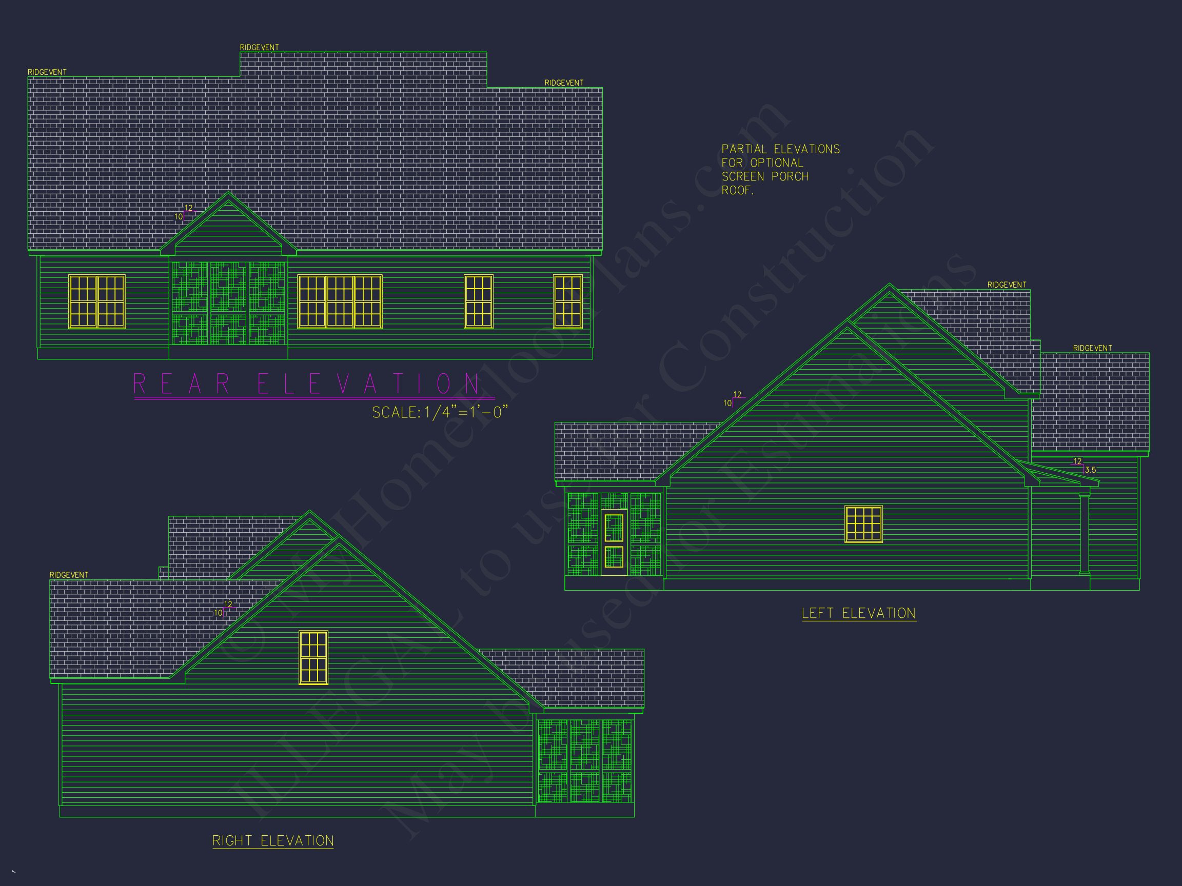 Modern Craftsman house Plan - Detailed Floor Plan and CAD Design