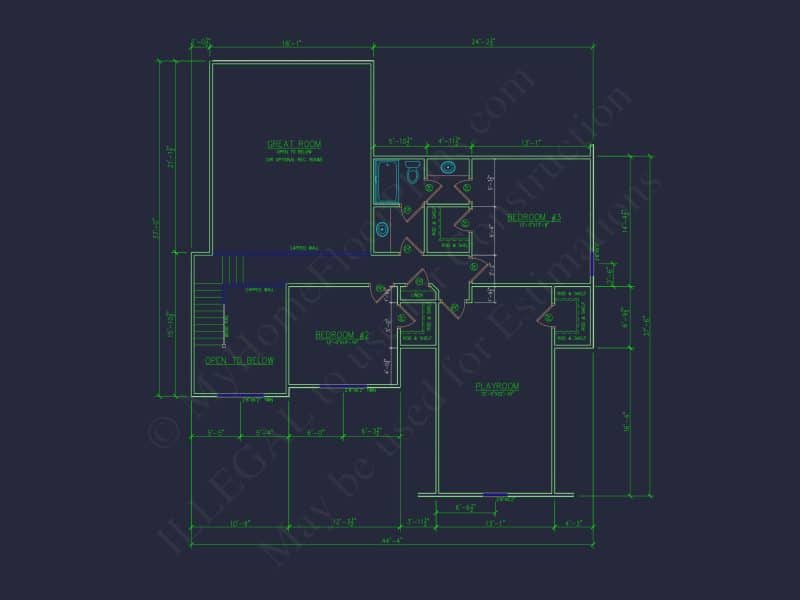 Modern Craftsman house Plan - Detailed Floor Plan and CAD Design