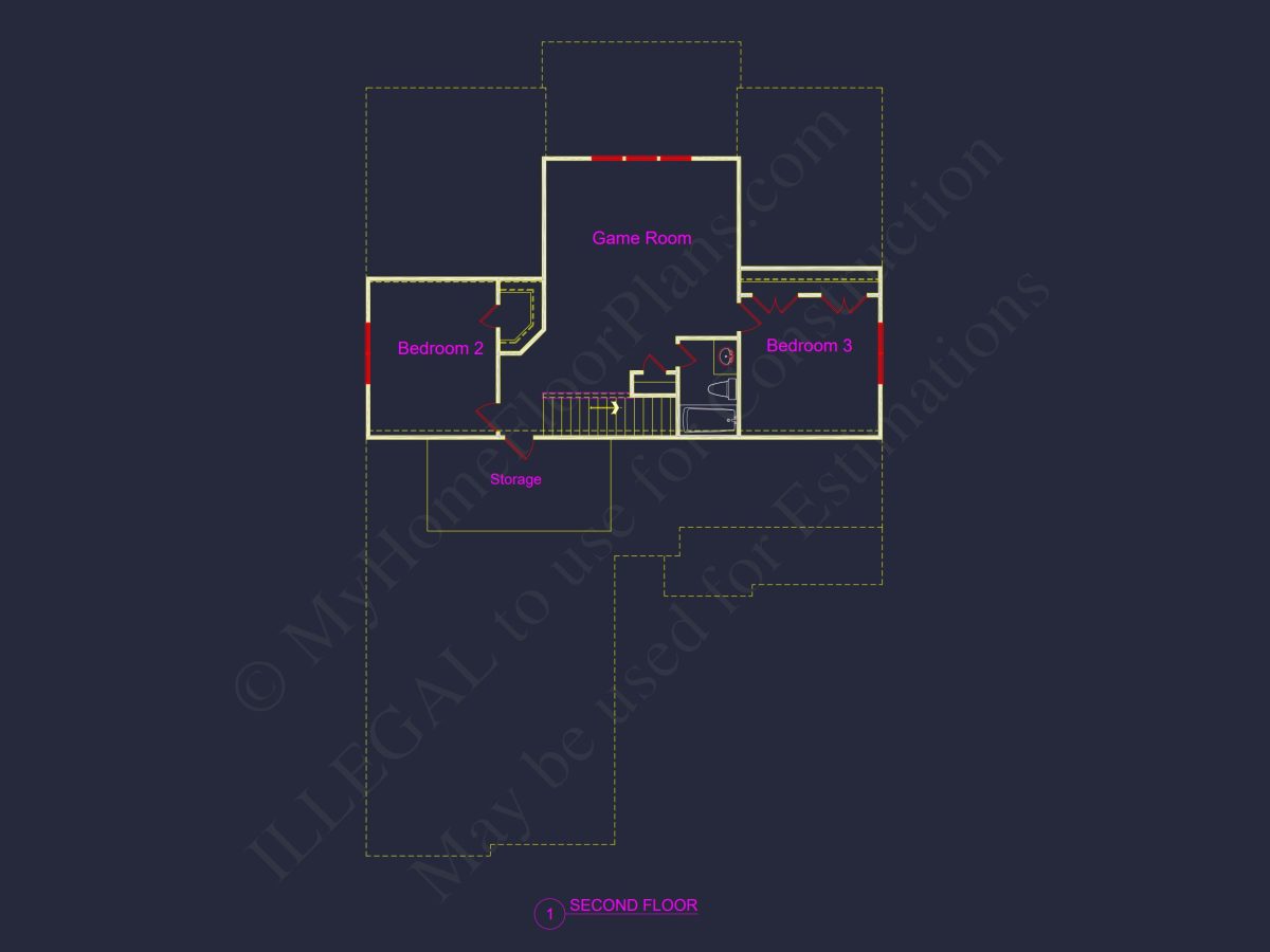 Modern Craftsman house Plan - Floor Plans with CAD Designs
