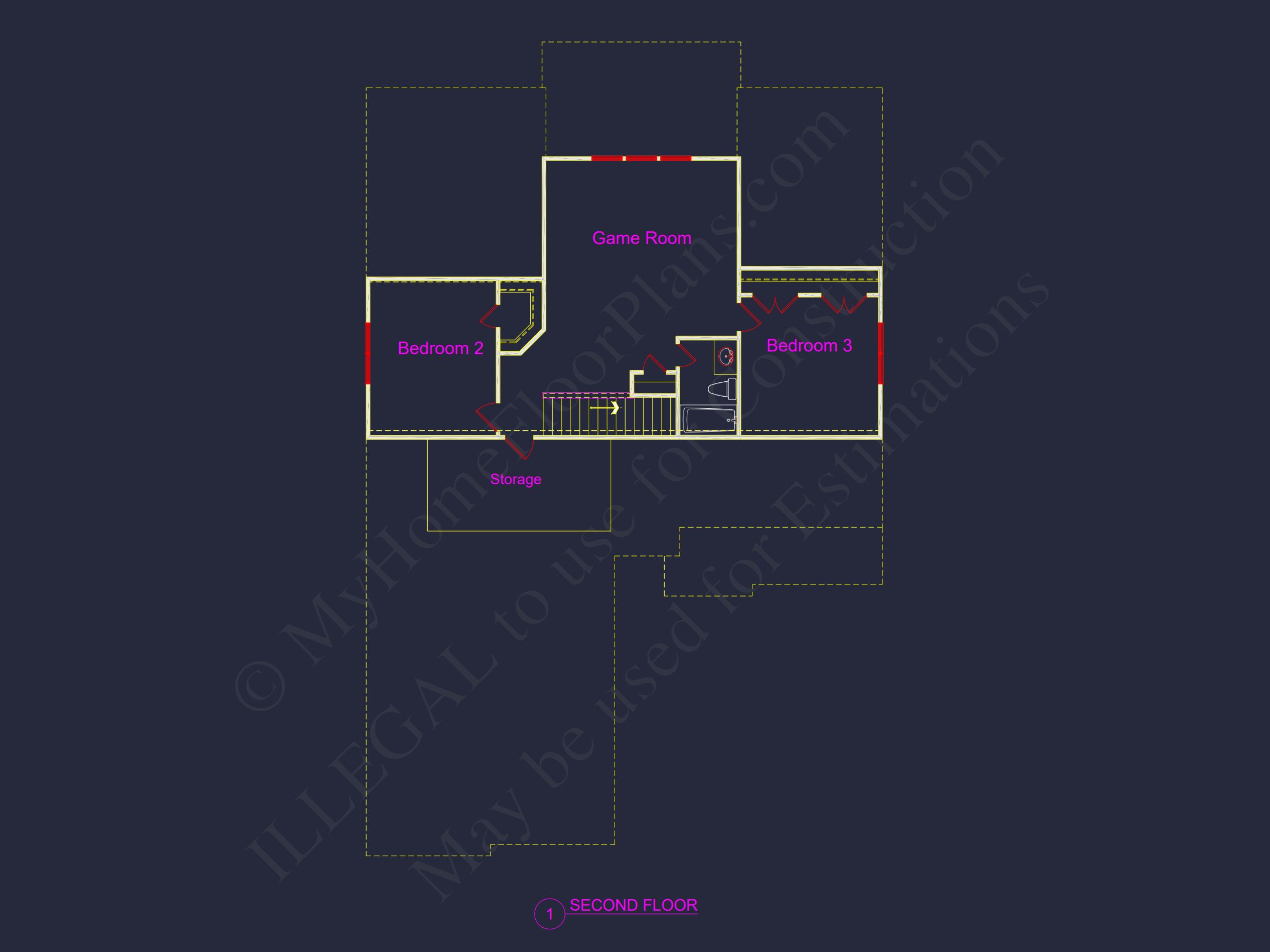 Modern Craftsman house Plan - Floor Plans with CAD Designs