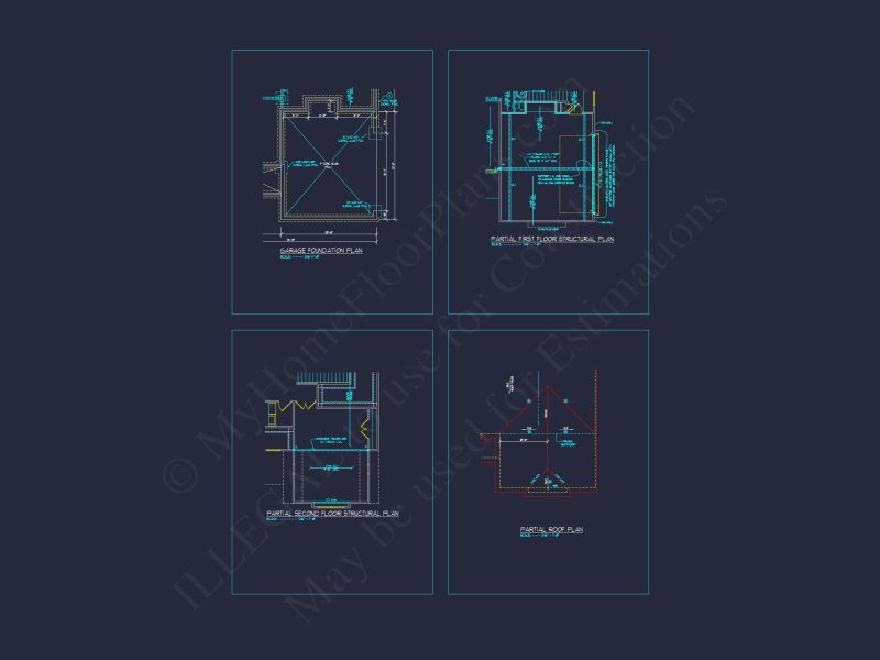 Modern Craftsman house Plan with 2 Floors and CAD Designs
