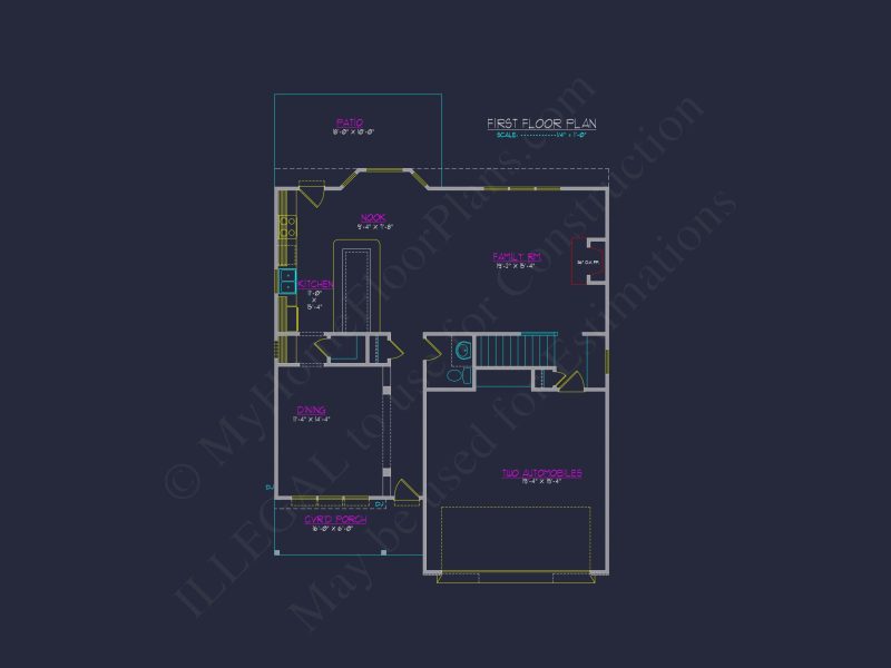 Modern Craftsman house Plan with 2 Floors and CAD Designs