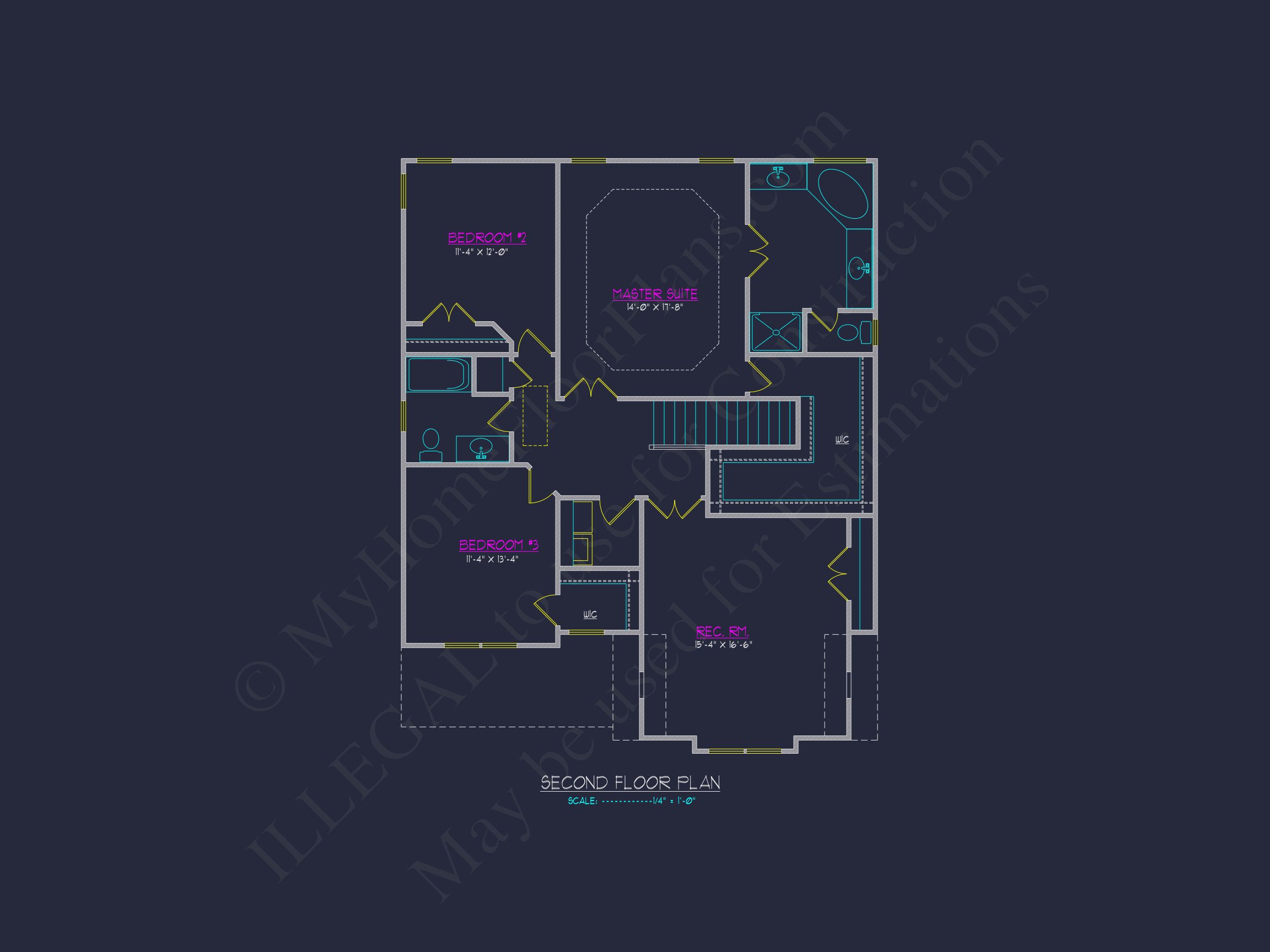 Modern Craftsman house Plan with 2 Floors and CAD Designs