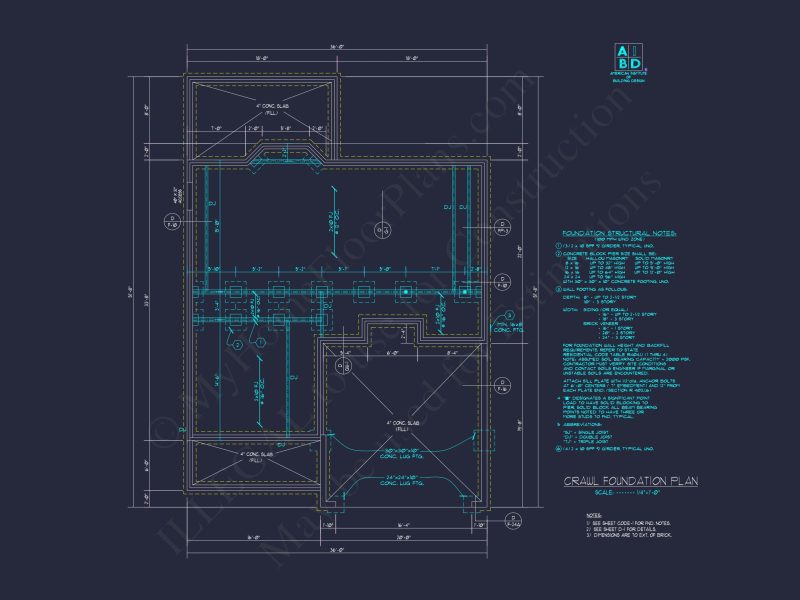 Modern Craftsman house Plan with 2 Floors and CAD Designs