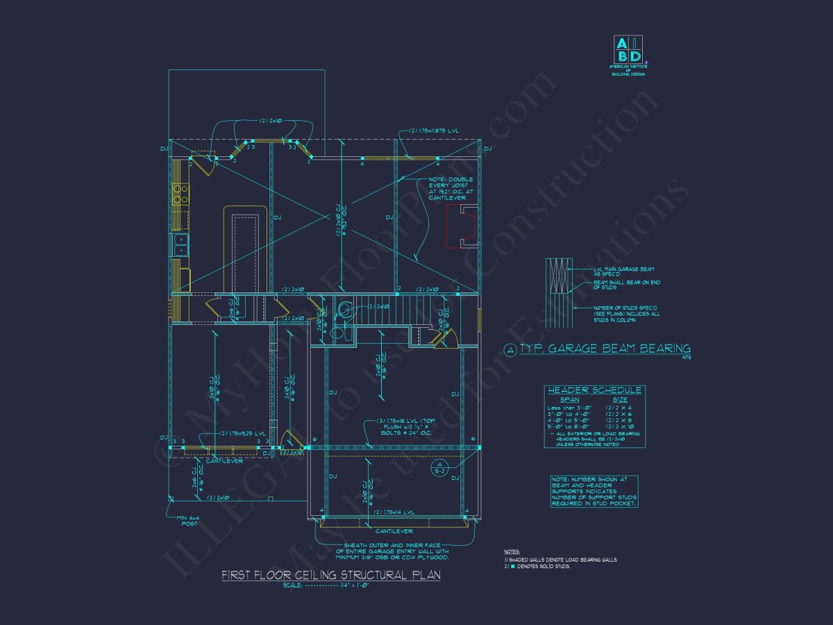 Modern Craftsman house Plan with 2 Floors and CAD Designs
