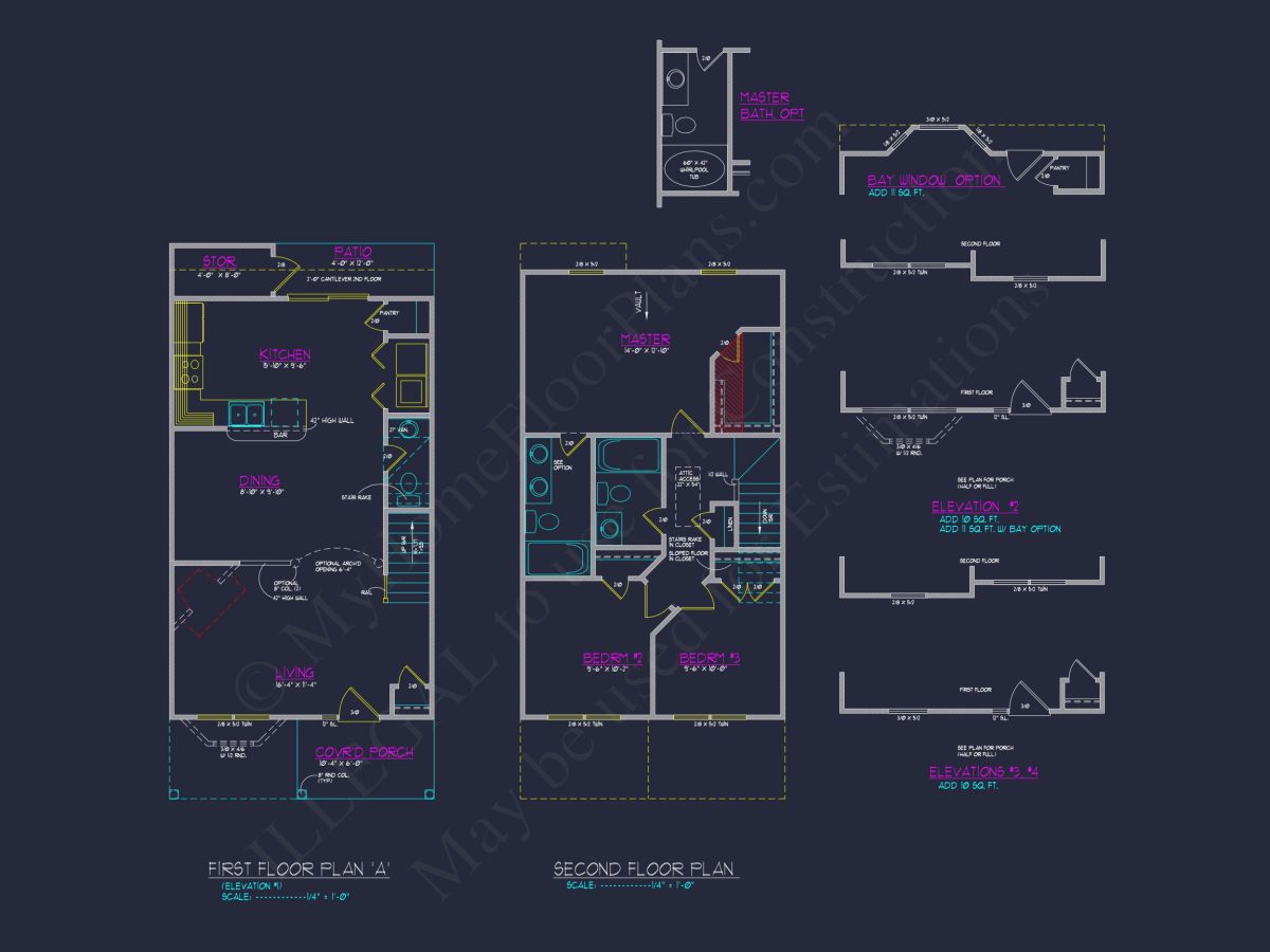 Modern Craftsman house Plan with 2-Story Design and Open Floor Plan