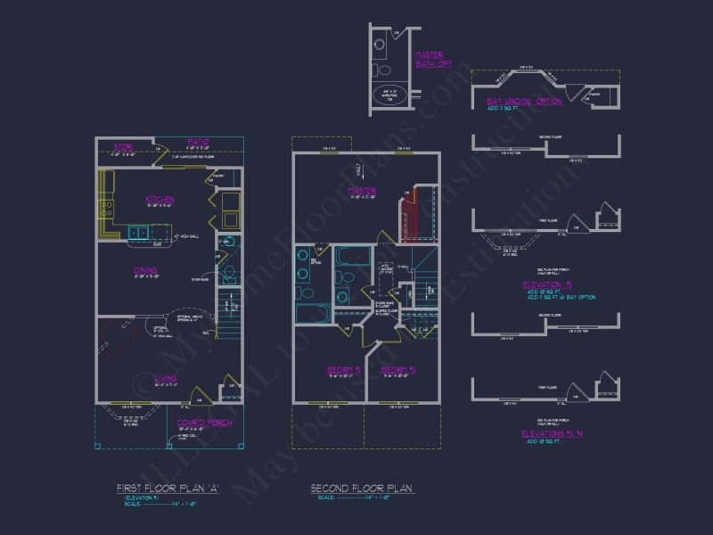 Modern Craftsman house Plan with 2-Story Design and Open Floor Plan