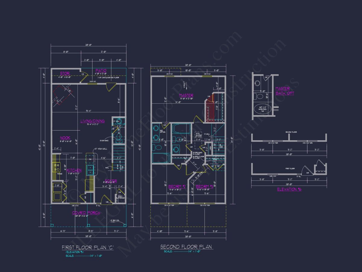 Modern Craftsman house Plan with 2-Story Design and Open Floor Plan