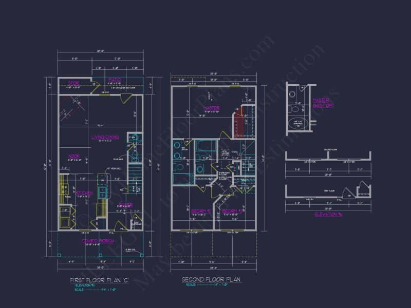 Modern Craftsman house Plan with 2-Story Design and Open Floor Plan
