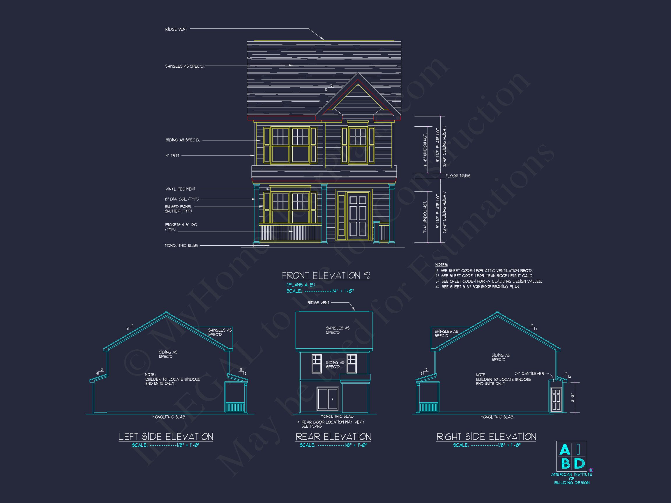 Modern Craftsman house Plan with 2-Story Design and Open Floor Plan