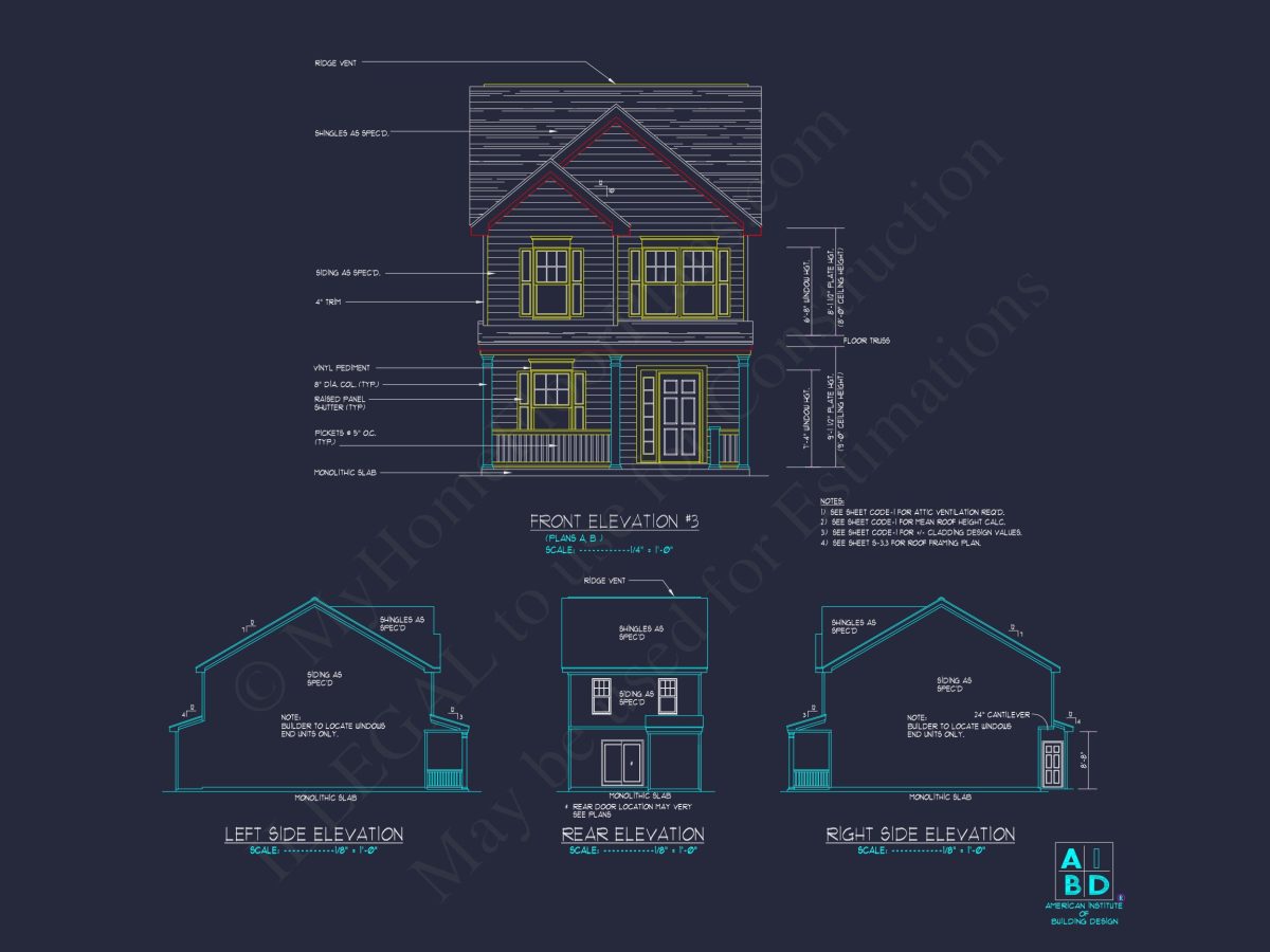 Modern Craftsman house Plan with 2-Story Design and Open Floor Plan