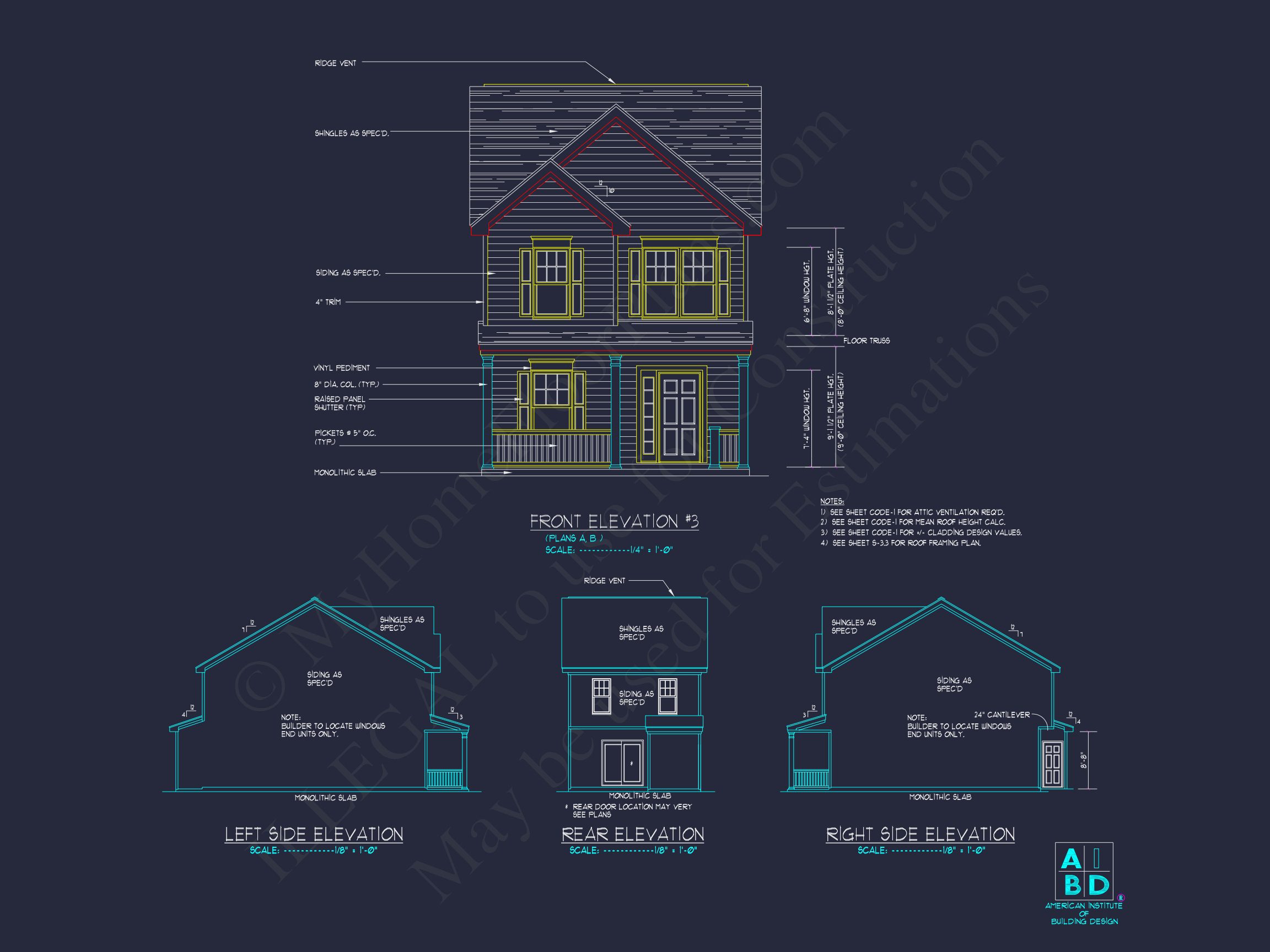 Modern Craftsman house Plan with 2-Story Design and Open Floor Plan