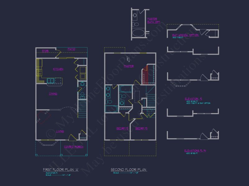 Modern Craftsman house Plan with 2-Story Design and Open Floor Plan