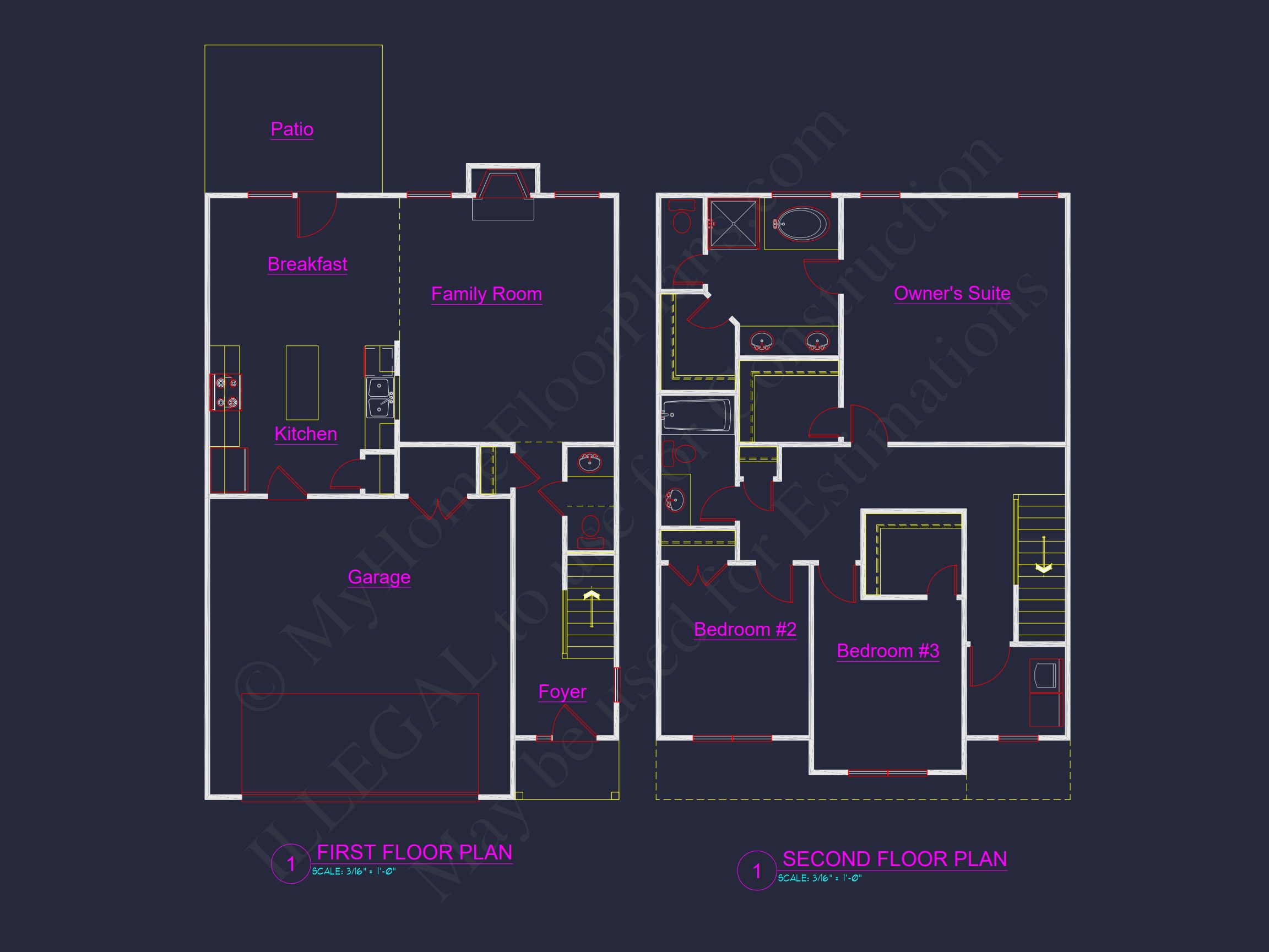 Modern Craftsman house Plan with 3 Bedrooms and 2 Baths