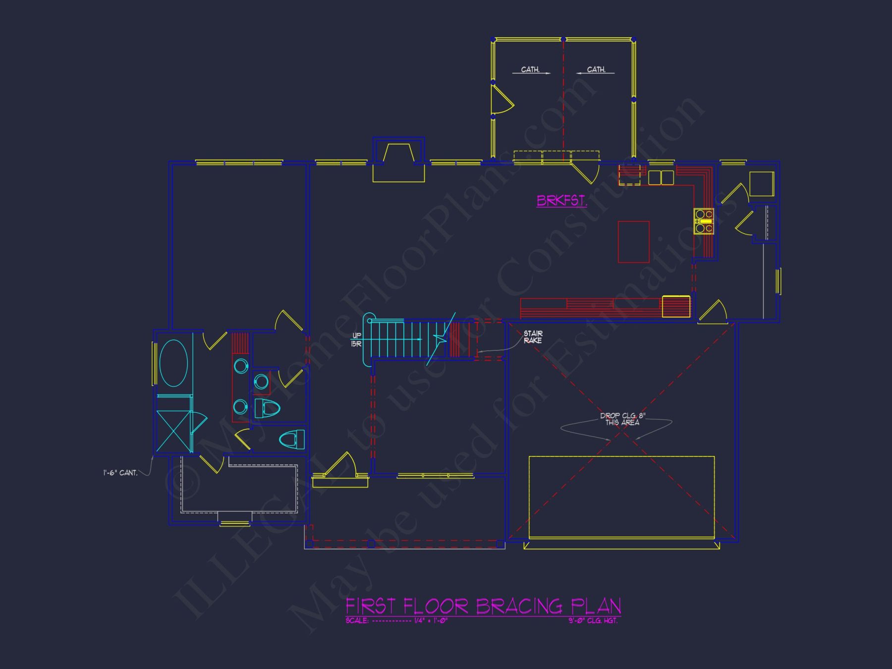 Modern Craftsman house Plan with 4 Bedrooms and 2-Car Garage