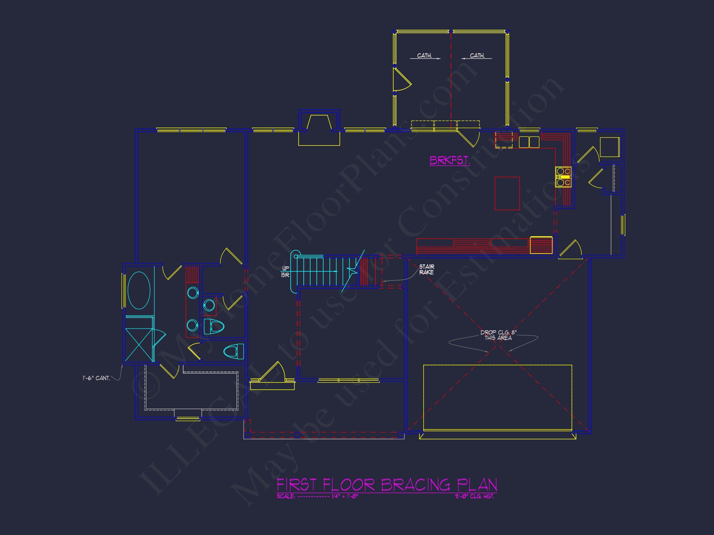 Modern Craftsman house Plan with 4 Bedrooms and 2-Car Garage