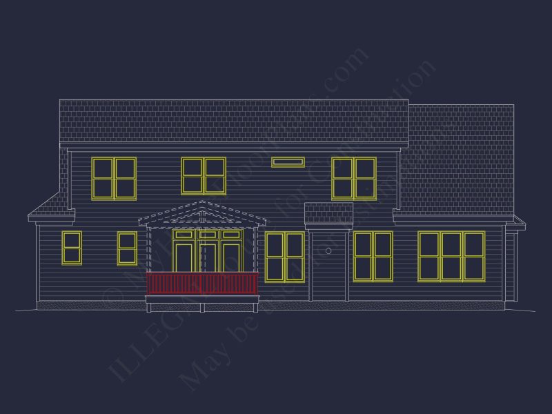 Modern Craftsman house Plan with 4 Bedrooms and 2-Car Garage