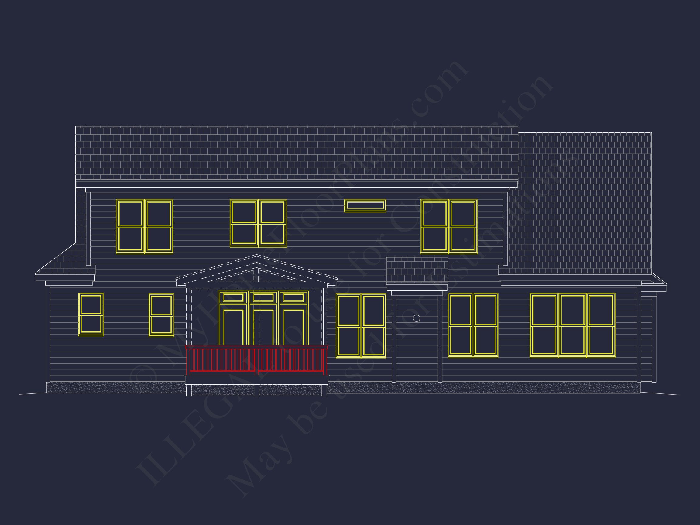 Modern Craftsman house Plan with 4 Bedrooms and 2-Car Garage