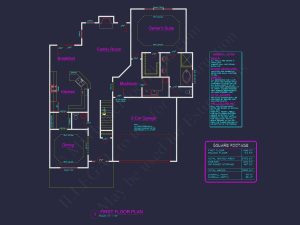 Modern Craftsman house Plan with 4 Bedrooms and Open Floor