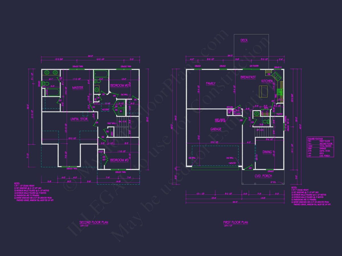 Modern Craftsman house Plan with CAD Architecture Designs