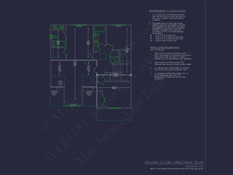 Modern Craftsman house Plan with CAD Architecture Designs