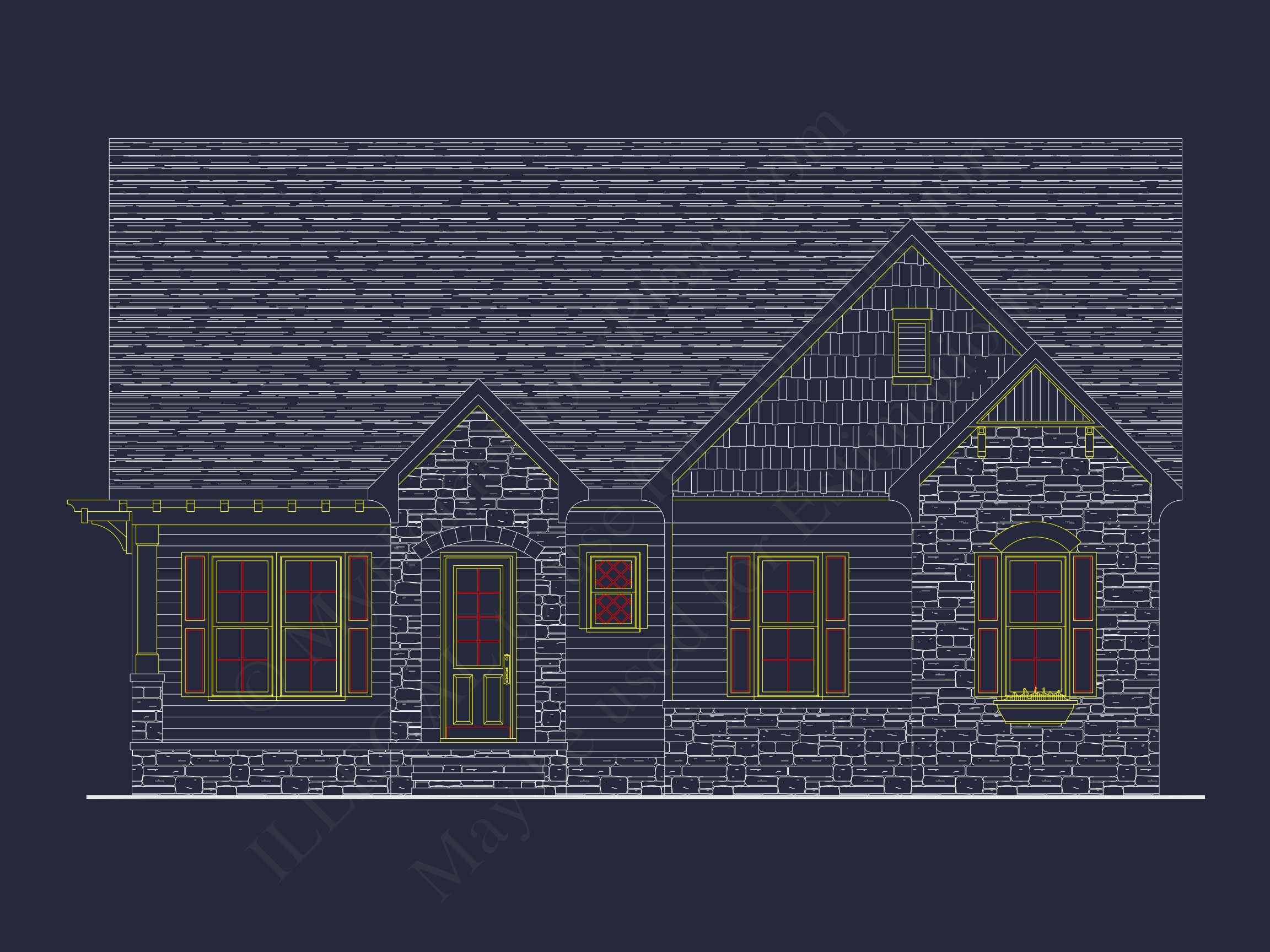 Modern Craftsman house Plan with CAD Designs and Floor Blueprint