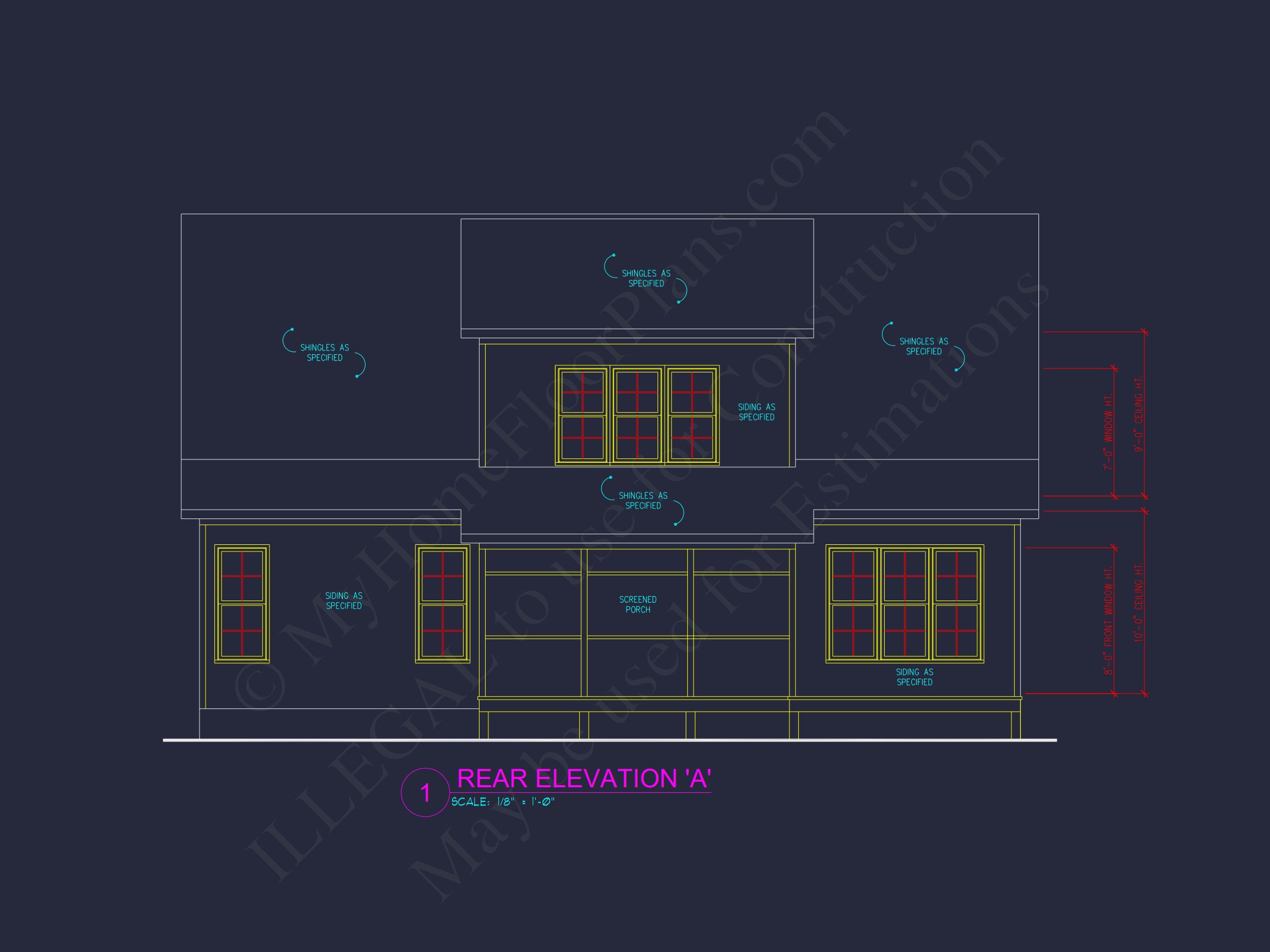 Modern Craftsman house Plan with CAD Designs and Floor Blueprint