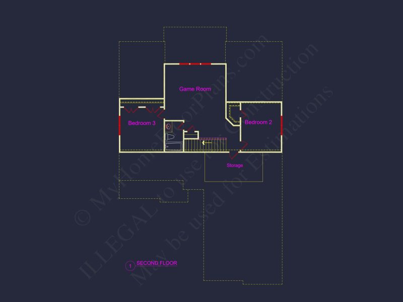Modern Craftsman house Plan with CAD Designs and Floor Blueprint