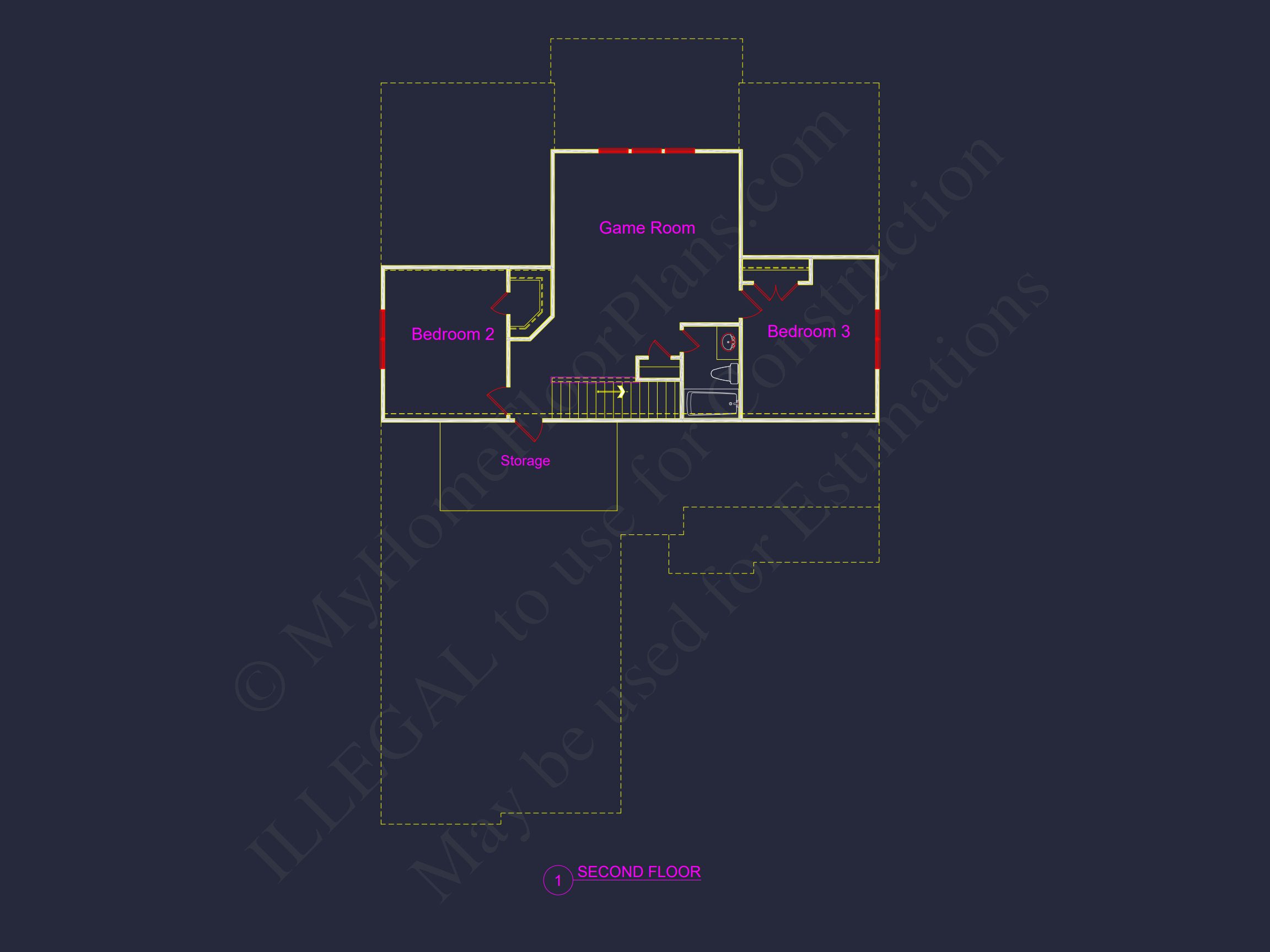 Modern Craftsman house Plan with CAD Designs and Floor Blueprint