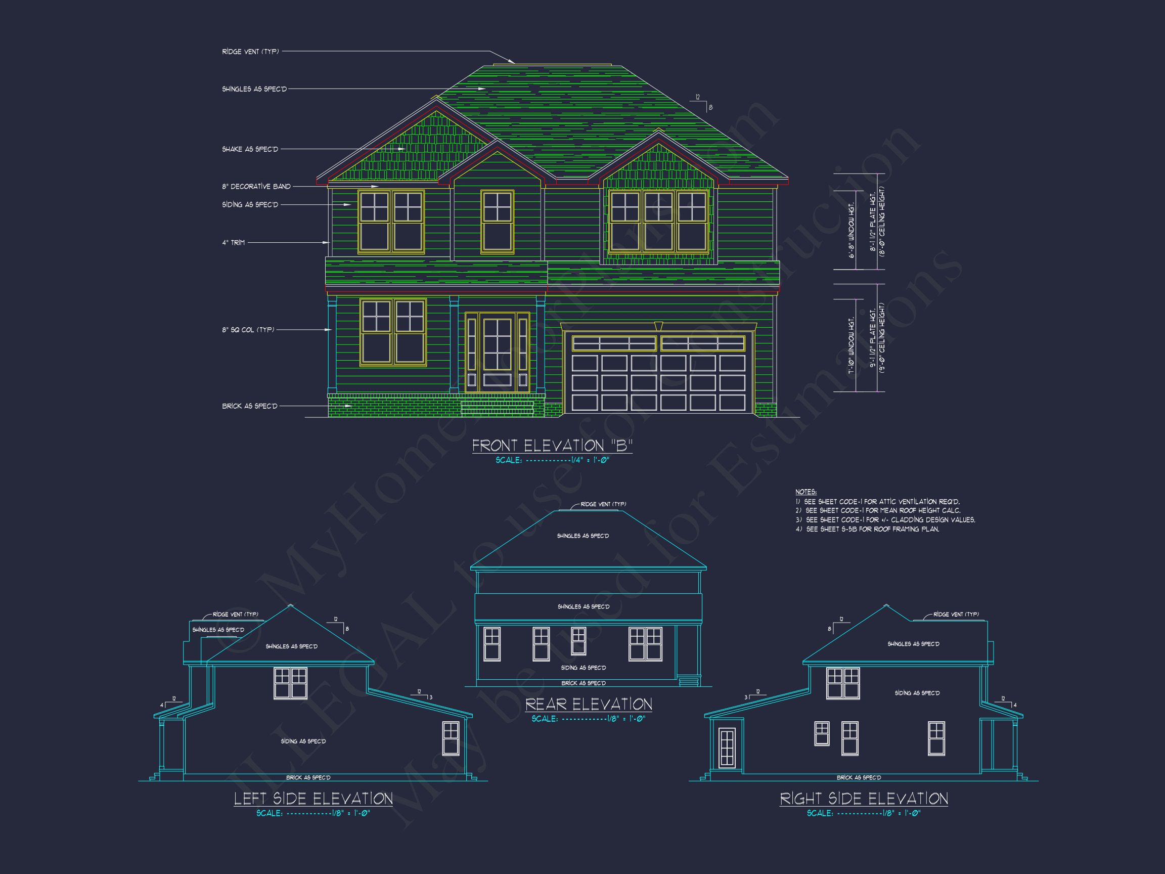 Modern Craftsman house Plan with CAD Features and Designs