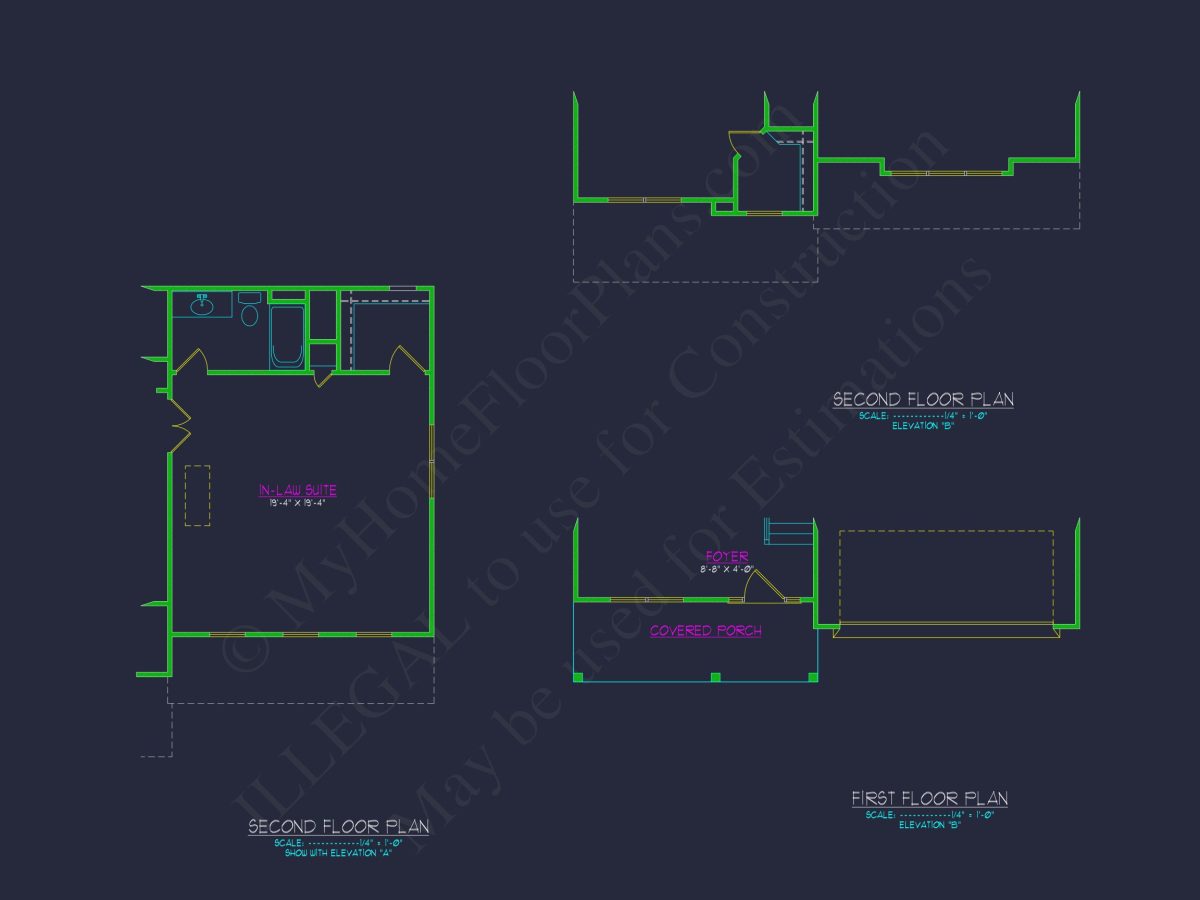 Modern Craftsman house Plan with CAD Features and Designs