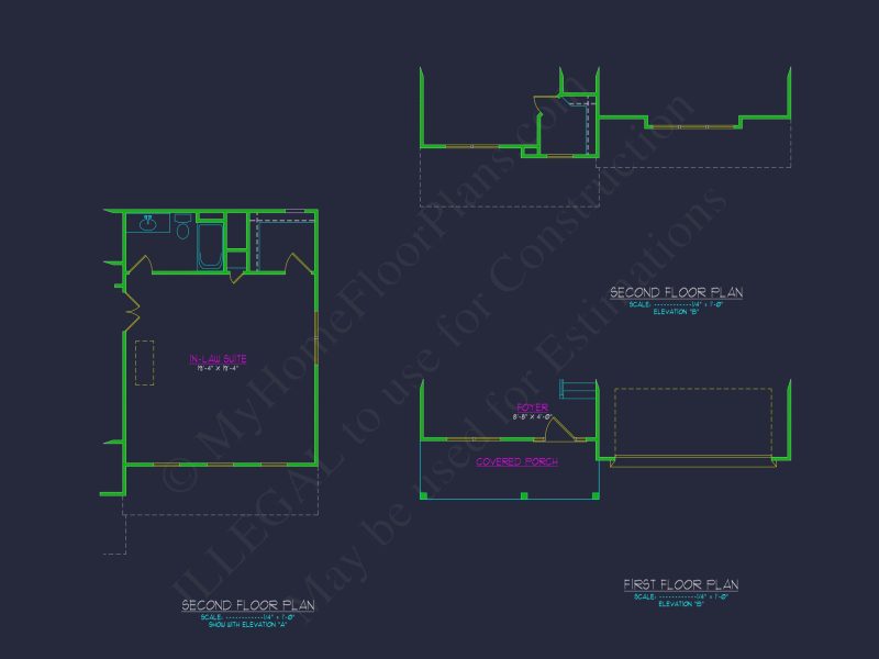 Modern Craftsman house Plan with CAD Features and Designs