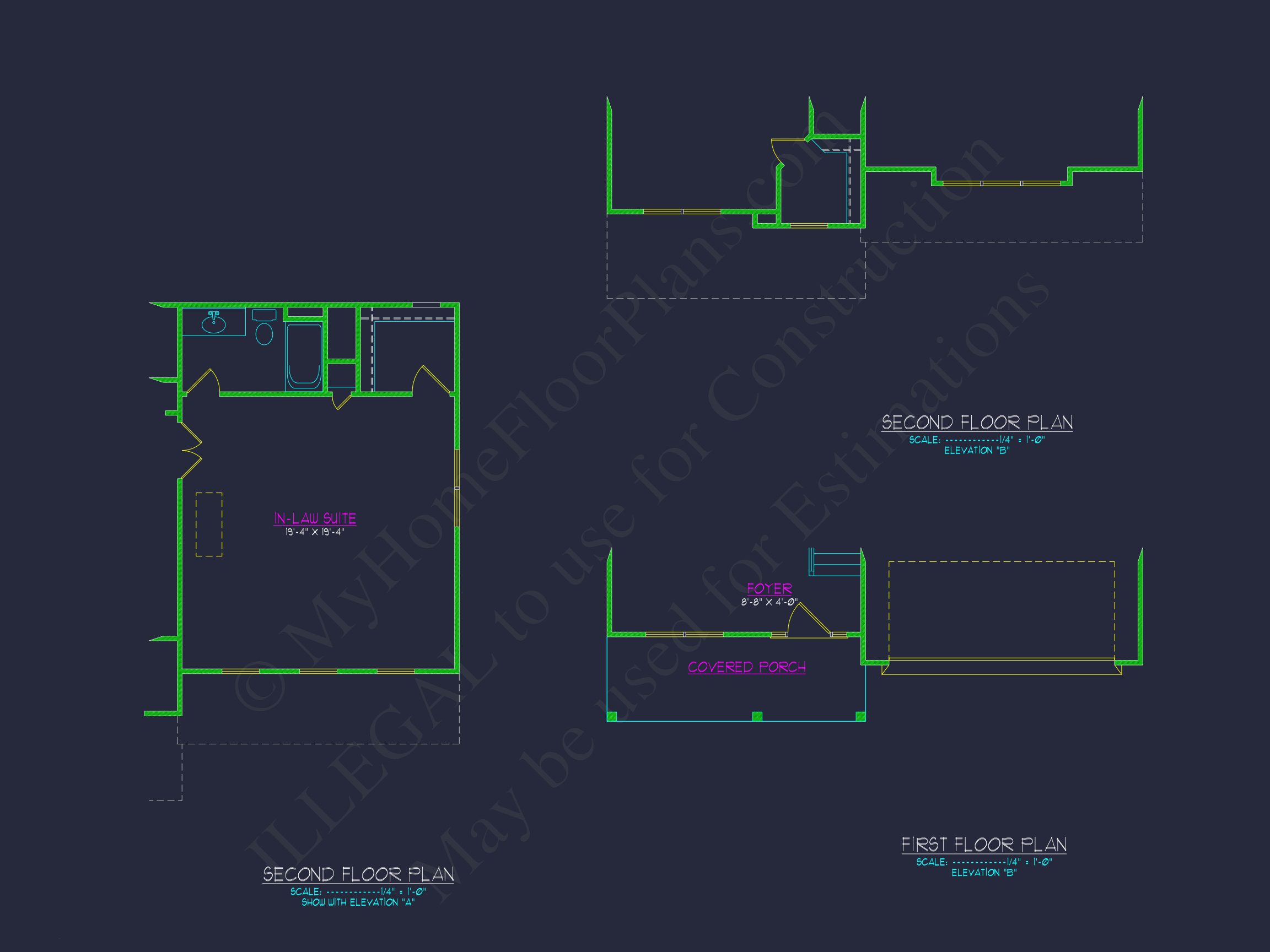 Modern Craftsman house Plan with CAD Features and Designs