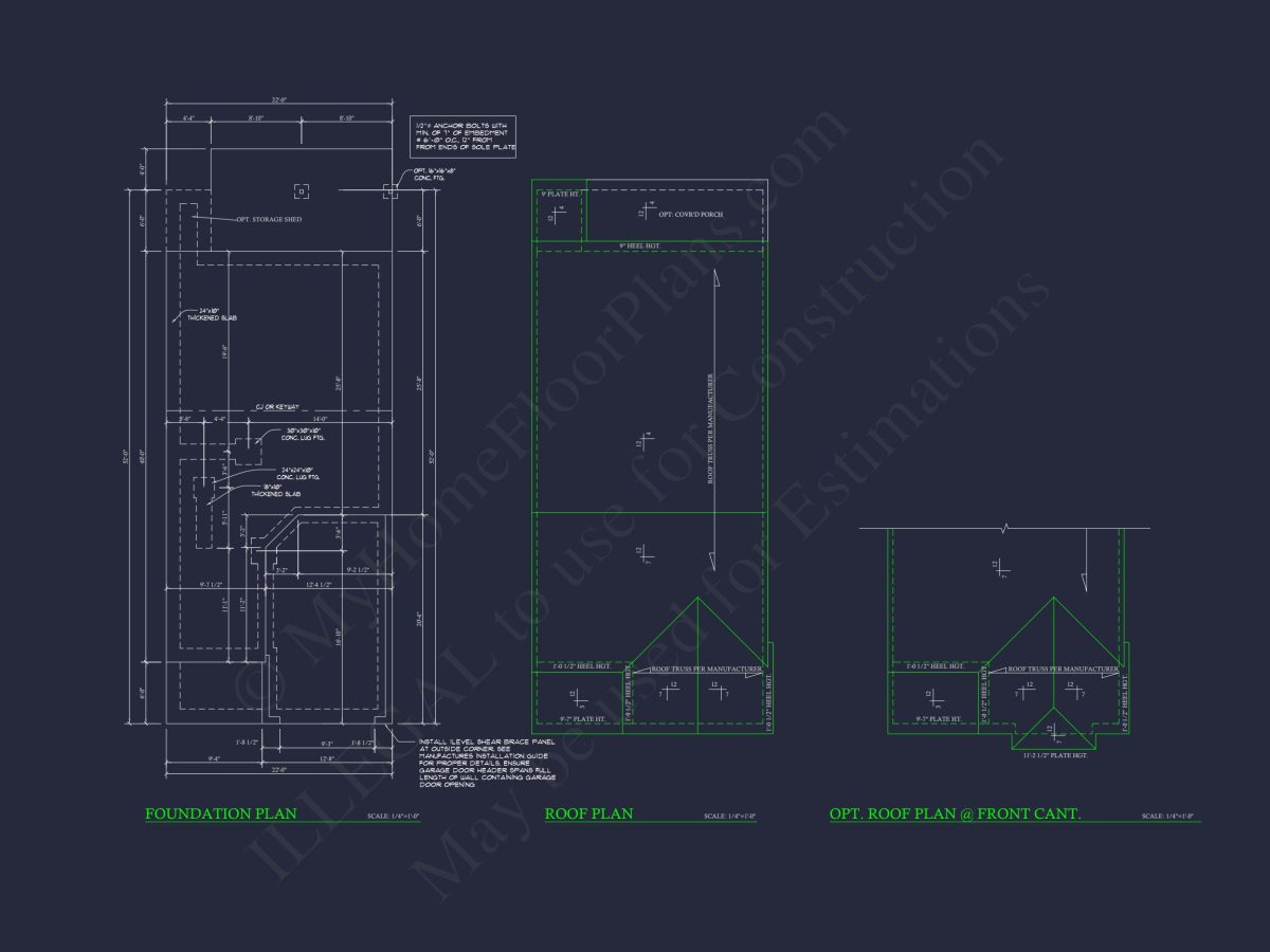Modern Craftsman house Plan with CAD Floor Plans and Designs